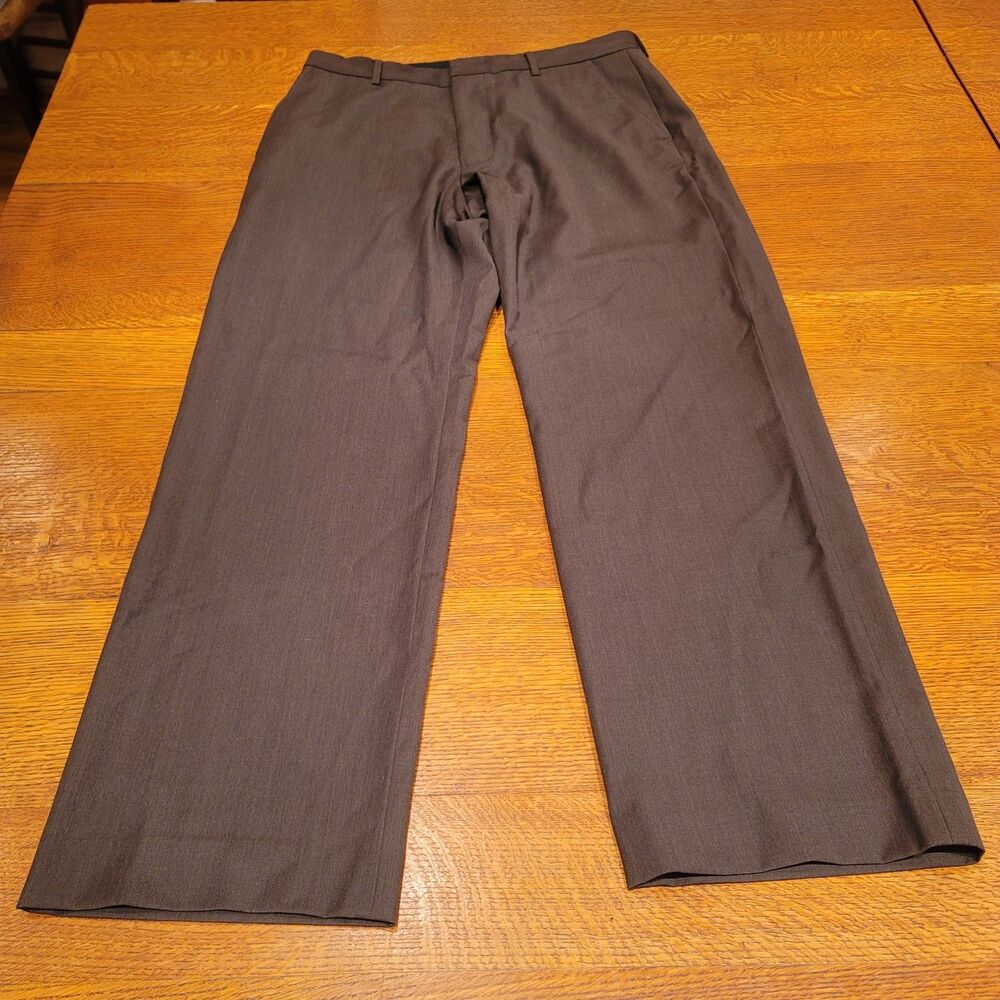 Banana Republic 100% Wool Dress Pants 35x32 Brown